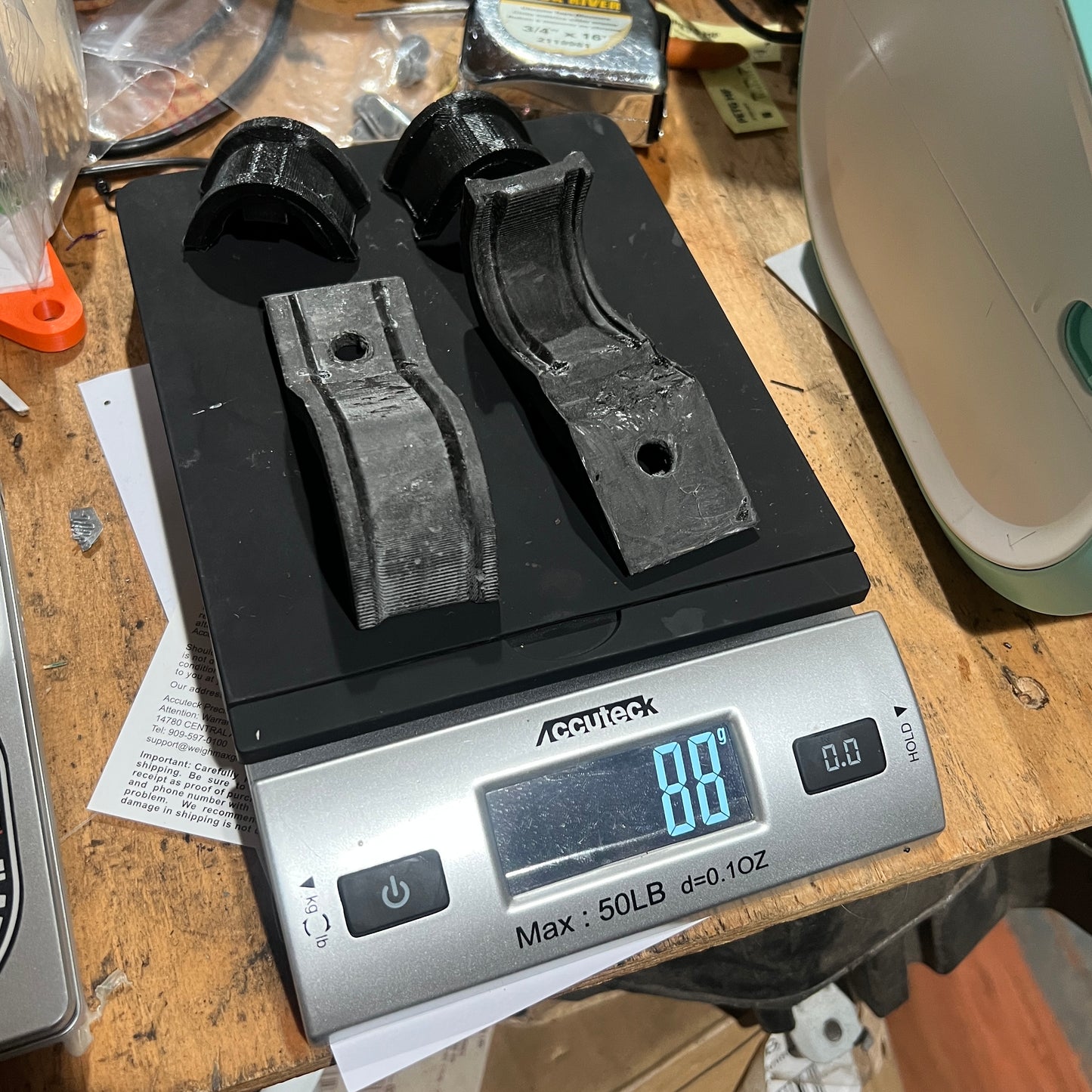 Forged carbon fiber upper radiator mounts (pair)