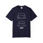 Porsche Blueprint Tee — "Lunar Outlaw" Vintage Car Line Art T-Shirt