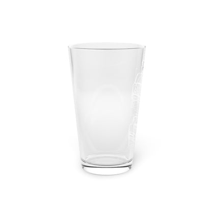 16oz Etched Pint Glass — Subtle Truck Outline Beer Glass