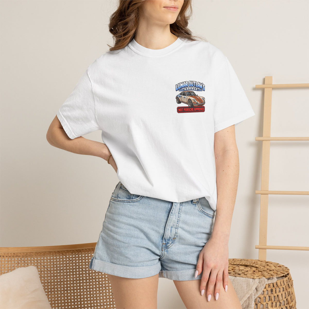 Vintage Racing T-Shirt — "Project Lunar Outlaw" Car Graphic