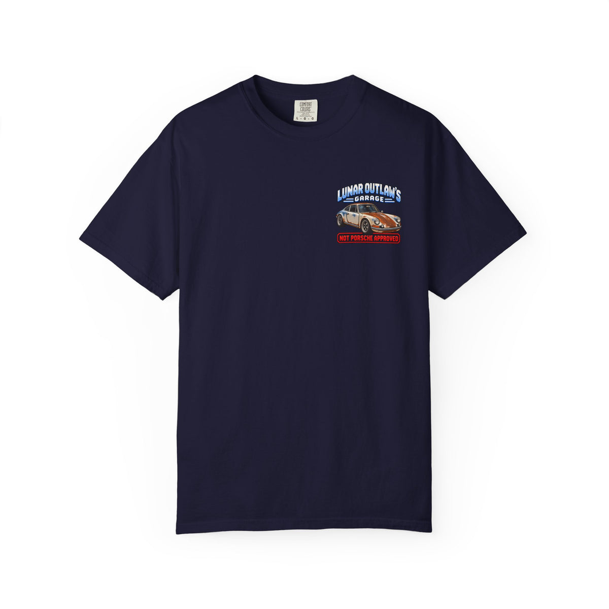 Vintage Racing T-Shirt — "Project Lunar Outlaw" Car Graphic