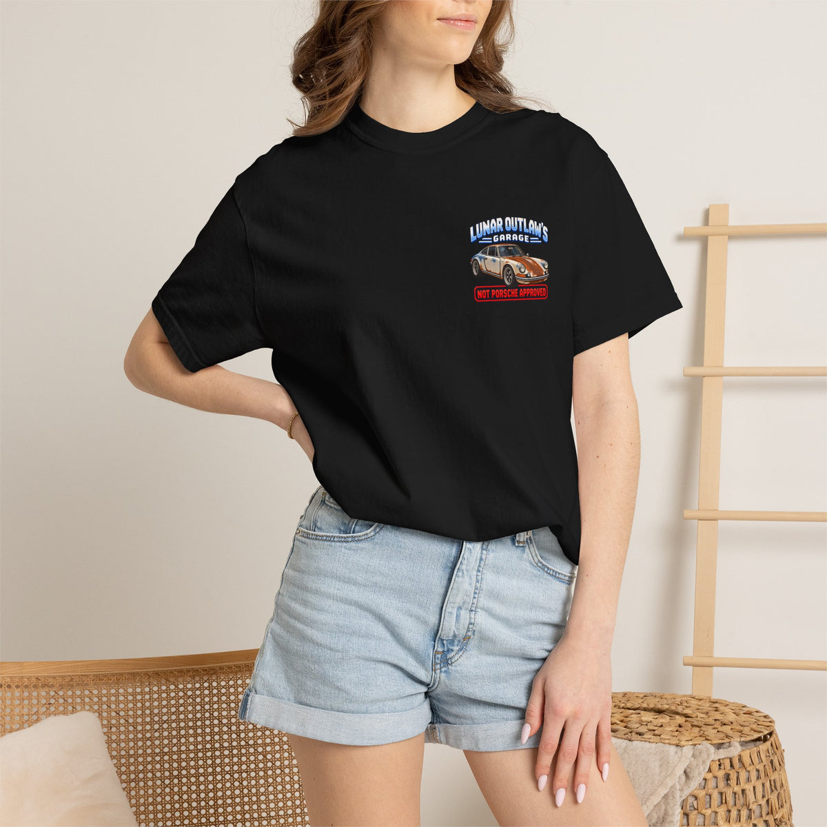 Vintage Racing T-Shirt — "Project Lunar Outlaw" Car Graphic
