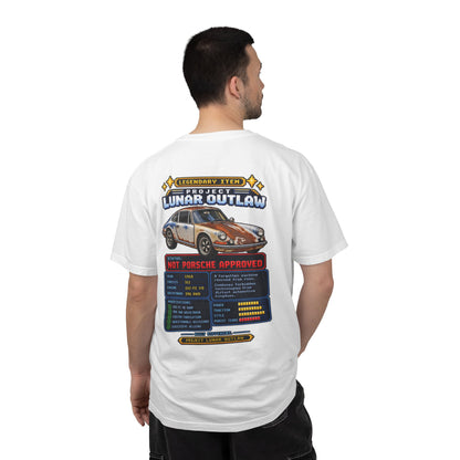Vintage Racing T-Shirt — "Project Lunar Outlaw" Car Graphic
