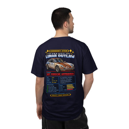Vintage Racing T-Shirt — "Project Lunar Outlaw" Car Graphic