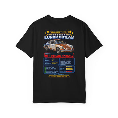 Vintage Racing T-Shirt — "Project Lunar Outlaw" Car Graphic