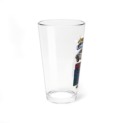 Mixing Glass - Project Lunar Outlaw Car Graphic Pint Glass (16oz)