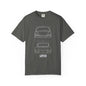Porsche Blueprint Tee — "Lunar Outlaw" Vintage Car Line Art T-Shirt
