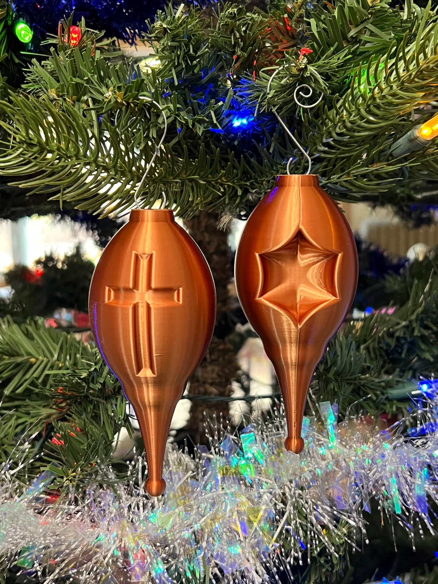 1940s Inspired Retro Tree Geometric Ornaments