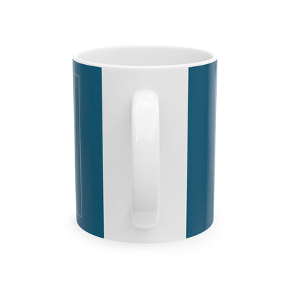 Blueprint Car Mug — Vintage Sports Car Technical Drawing Ceramic Coffee Cup