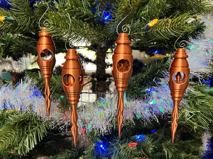 1940s Inspired Retro Tree Geometric Ornaments