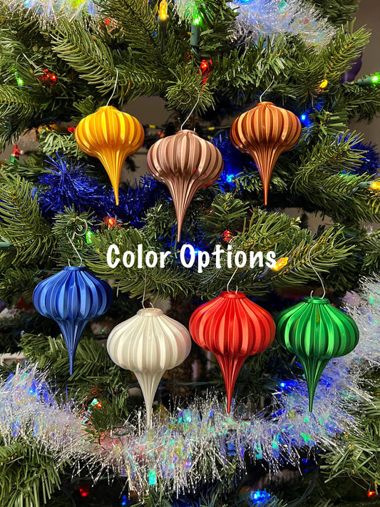 1940s Inspired Retro Tree Geometric Ornaments