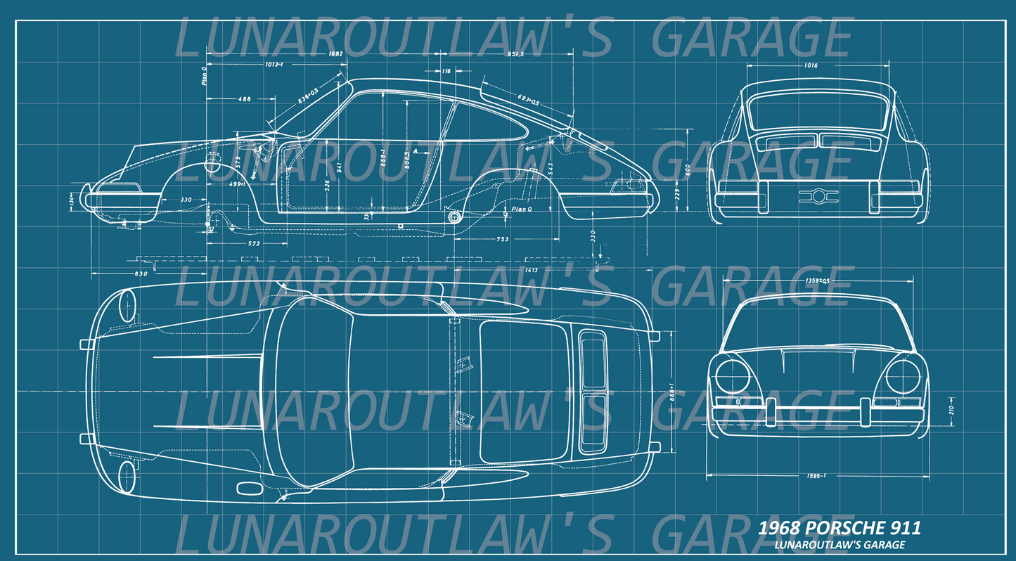 Blueprint 68 Porsche 911 Wallpaper