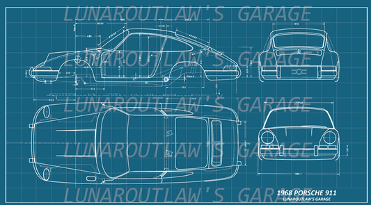Blueprint 68 Porsche 911 Wallpaper